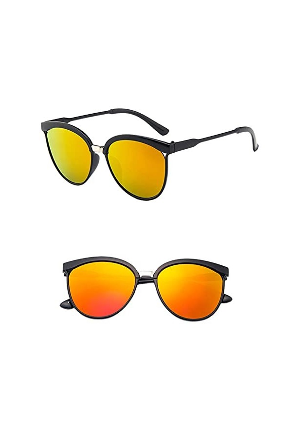 JERFER Lunettes De Soleil, Femmes Hommes RéTro Polarisé Petit Miroir Teinté Lentille Lunette De Soleil Polychromatiques UV400