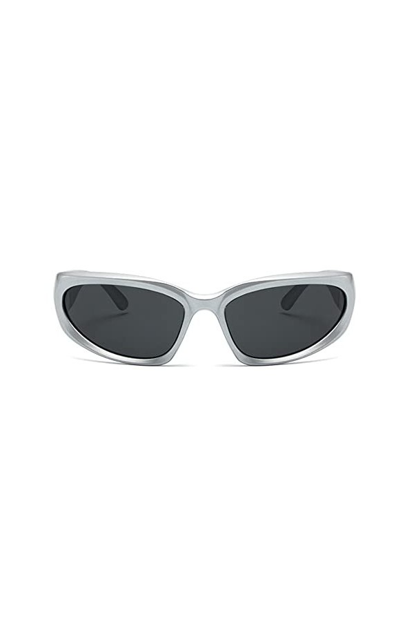 Lunettes de soleil tendance Y2K pour homme et femme - Accessoires des années 2000 - Lunettes Cyber - Lunettes de motard UV400