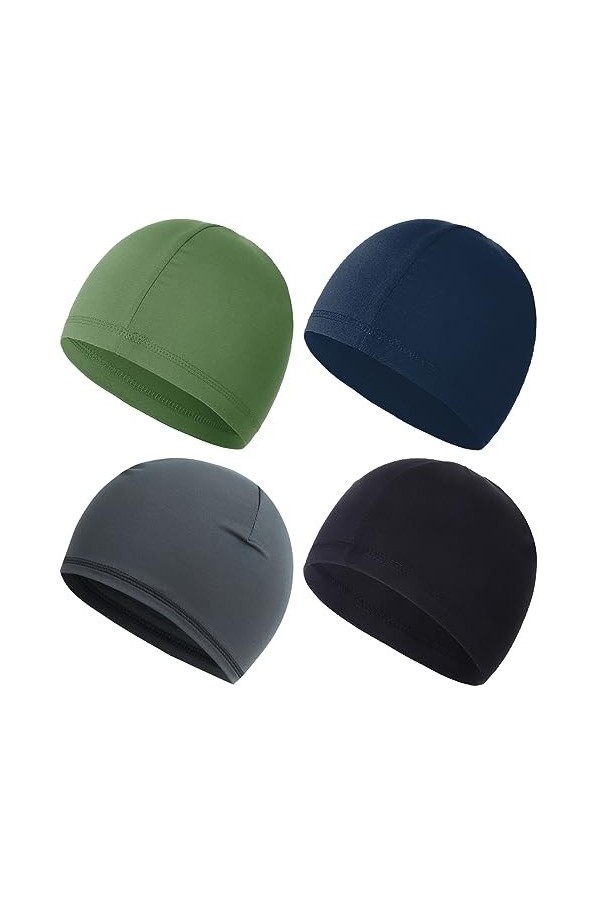 4 Pièces Bonnets Tête Mort pour Homme Bonnet Doux Bonnet Sommeil Bonnet Multifonctionnel Extensible pour Femme Bonnet pour Co