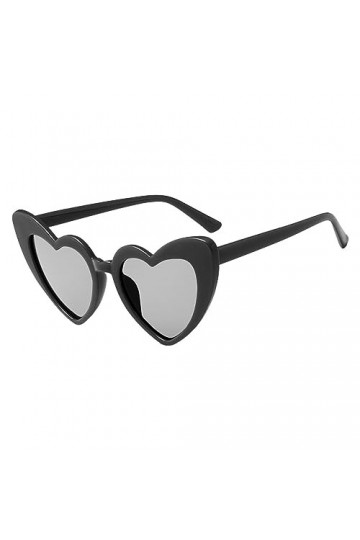 FRESO Lunettes de soleil en forme damour pour femmes - Lunettes rétro de protection UV surdimensionnées à la mode en forme d