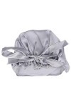 HEALLILY 1Pc Bonnet de Couchage en Soie Bowknot Soie Doux Dormir Bonnet de Nuit Mûrier Soie Bonnet de Nuit pour Femmes Filles