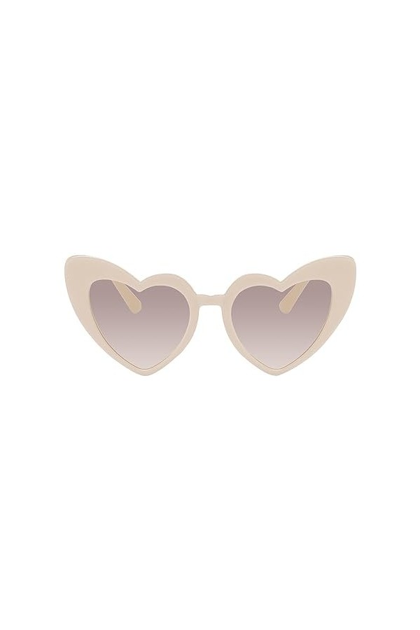 Muntian Lunettes de soleil en forme damour pour femmes,Lunettes rétro de protection UV surdimensionnées à la mode en forme d