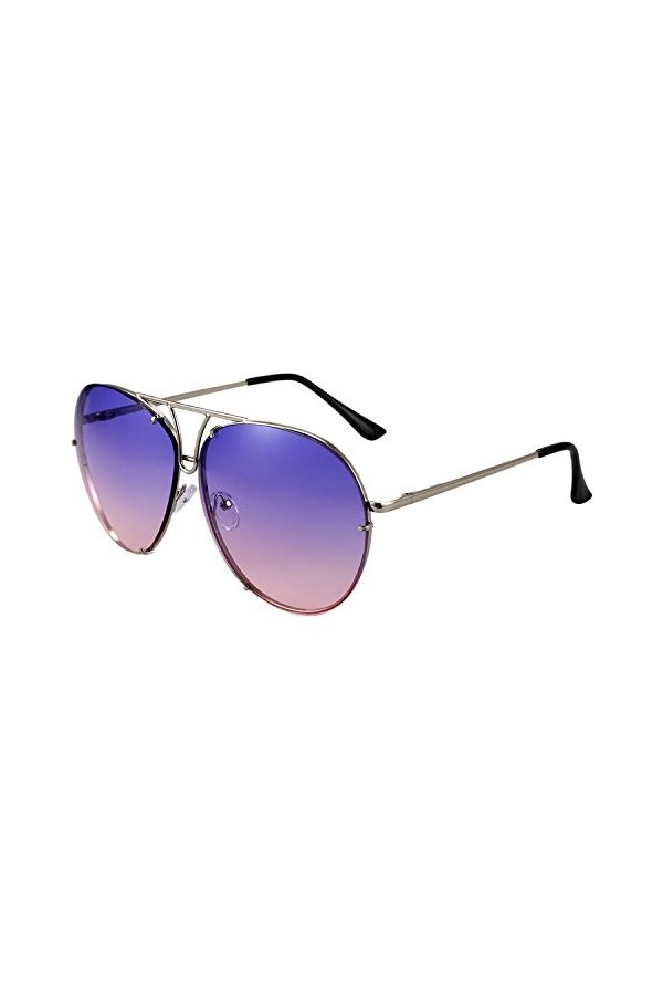 PEKKA Lunettes de Soleil surdimensionnees de Luxe pour Femmes, Armature en Metal, lentille Multicolore degradee, Lunettes de