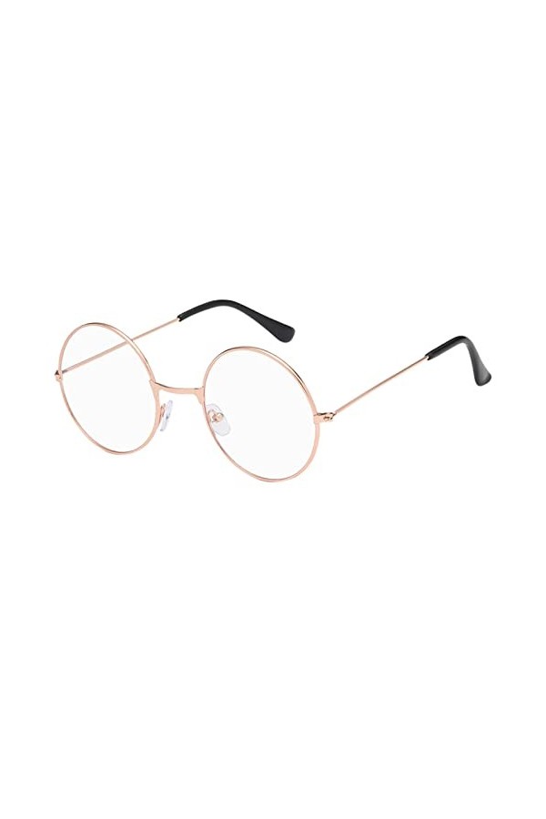 Dorjuli Lunettes de soleil tendance surdimensionnées pour femme - Lunettes de soleil classiques sans monture - Style hippie -