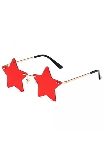 Frdun Lunettes de soleil légères en forme de pentagramme pour femmes et filles, lunettes de soleil rétro fantaisie, pour fête