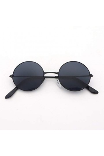 Triamisus Lunettes de Soleil Rondes rétro Vintage Retro Gothique Steampunk Mirror Lunettes de Soleil Lunettes de Soleil dorée