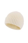 Sibba Bonnet Unisexe Doux et léger en Tricot Extensible avec Revers Chaud Coupe Vent pour Homme et Femme Beige