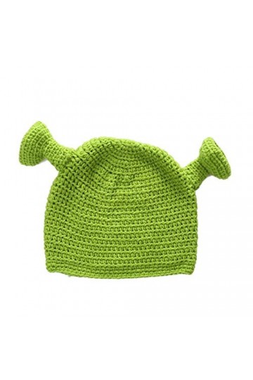 Unisexe Shrek Tricotée Main Bonnet De Laine dhiver Bonnet Cosplay Dôme Cap pour Les Femmes Hommes Costume