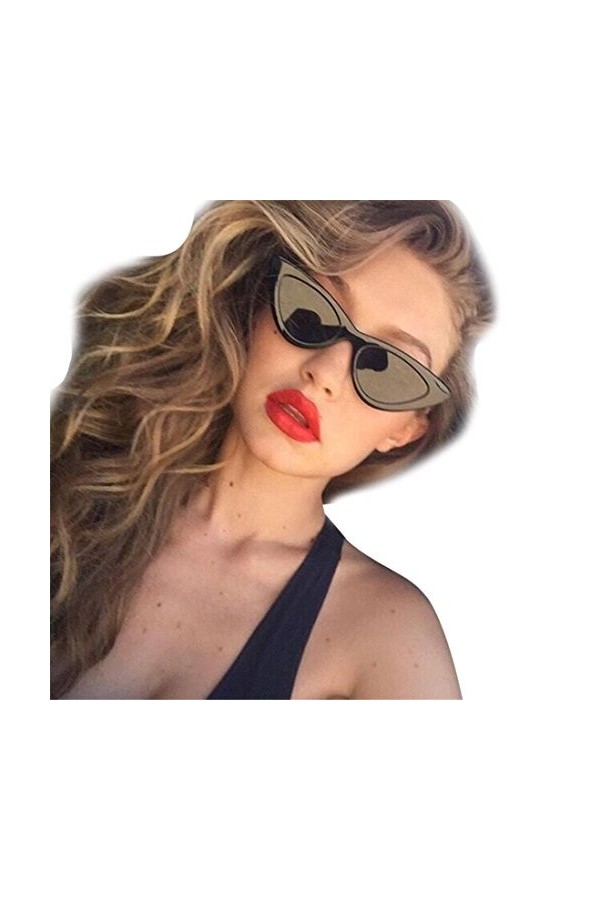 Lunettes de Soleil Femmes Solike Des Lunettes Femme Mode Oeil de Chat PC Plastiques en Métal Lunettes Chic Protection UV400 L