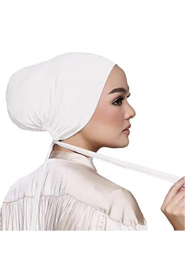 WINBST Sous châle - Hijab - Couver-chef - Pour femmes musulmanes - Écharpe bonnet - Skullies - Bonnet avec cordon de serrage 