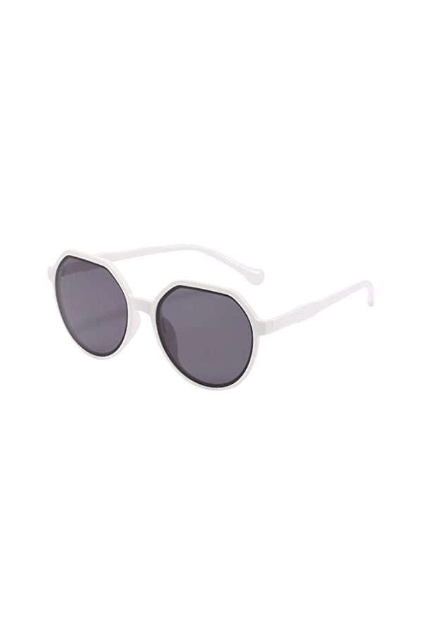 HolAngela Lunettes de Soleil Minces à Visage pour Femmes Lunettes De Soleil Design Homme White, One Size 