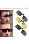 Driving Night Vision Clip-on Flip-up Lens Lunettes de soleil Cool Eyewear Clip On Lens Anti-UV 400 Unisexe pour femmes et hom