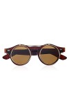 Triamisus Lunettes de Soleil Classique Steampunk Goth Lunettes Lunettes Rondes Flip Up Lunettes De Soleil Rétro Vintage Acces