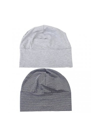 Gazechimp 2Pcs Sommeil Bonnet Gris Couverture De Yeux En Coton Unisexe Vêtement Accessoire
