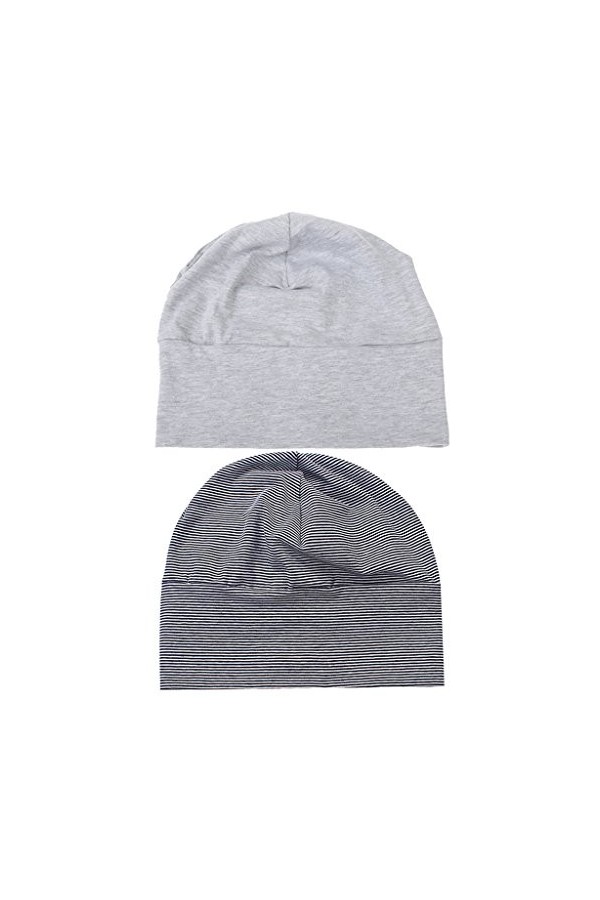 Gazechimp 2Pcs Sommeil Bonnet Gris Couverture De Yeux En Coton Unisexe Vêtement Accessoire