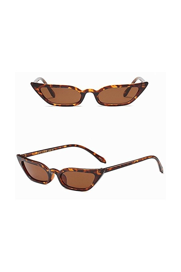 Lunettes de Soleil Femmes,Retro Lunettes UV400 à petit cadre Bringbring