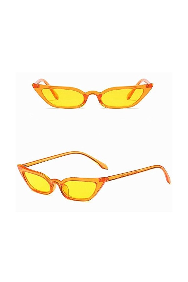 Lunettes de Soleil Femmes,Retro Lunettes UV400 à petit cadre Bringbring