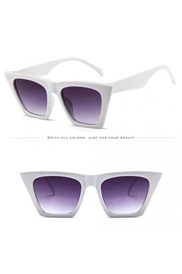 Lunettes de Femmes Solike Énorme Rétro Lunettes de Soleil Femme Square Armature en PC Plastique Lunettes Clout Protection UV4