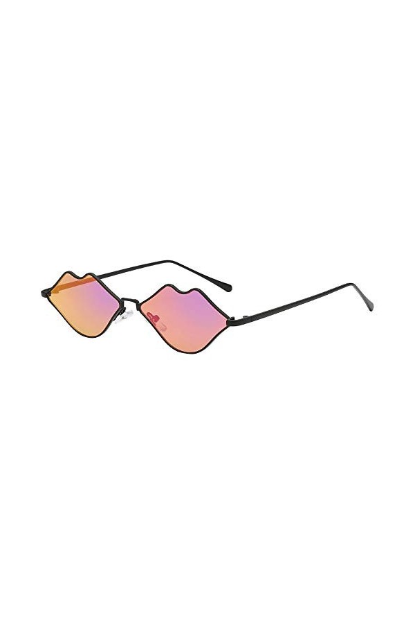 Femmes Homme Mode Vintage Lèvres Forme Irrégulière Lunettes de Soleil Lunettes Rétro Unisexe Lunettes De Vacances DéTé De Pl