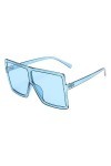 LDadgf Lunettes de soleil tendance avec grand cadre pour homme et femme, bleu, Medium