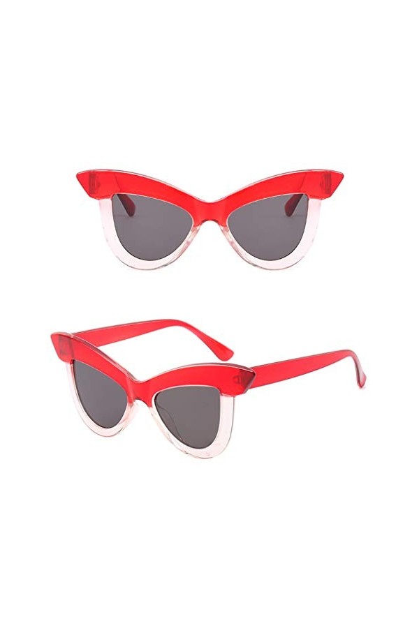 Solike Lunettes De Soleil Mode Femmes Aviateur Vintage Cateye Frame Shades Acetate Frame UV Verres