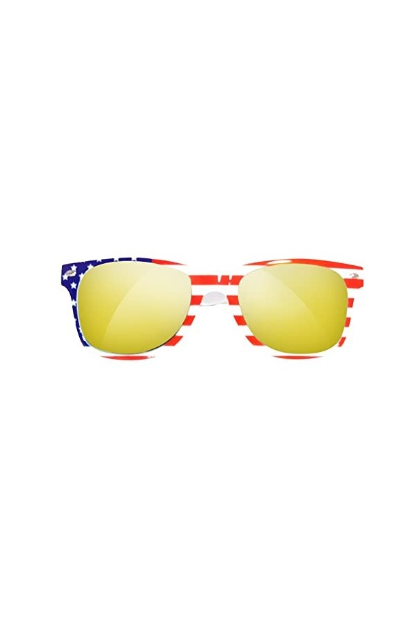 Lunettes de soleil drapeau américain Décorations du 4 juillet Décorations patriotiques Accessoires de fête Jour de lindépend