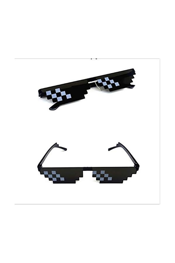 Greatangle Mosaïque Pixel Lunettes Lunettes de Soleil Lunettes de Soleil codées Pratiques Cadeau danniversaire Performance d