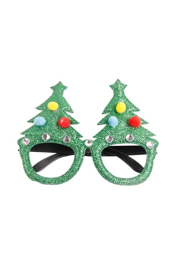 WinvOx Lunettes foncées pour décoration de Noël, bal de fin dannée, pour femme, compatibles avec polarisées vert, taille un