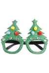 WinvOx Lunettes foncées pour décoration de Noël, bal de fin dannée, pour femme, compatibles avec polarisées vert, taille un