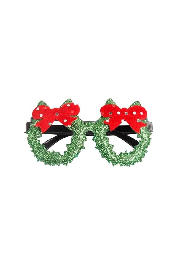 WinvOx Lunettes foncées pour décoration de Noël, bal de fin dannée, pour femme, compatibles avec polarisées vert, taille un