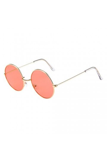 Skang Lunettes de Soleil Femmes Polarisées Miroir Rond Cercle Cadre Métal Légères Classique Mode Lunettes