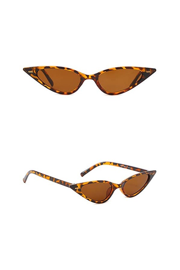 Solike Cat Eyes Triangle Lunettes de soleil Femmes Vintage Retro Eyewear Intégré UV Coloured Glasses Lunettes