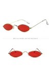 Solike Rétro en métal de Petites Lunettes de Soleil ovales des Femme des Hommes Lunette de Soleil