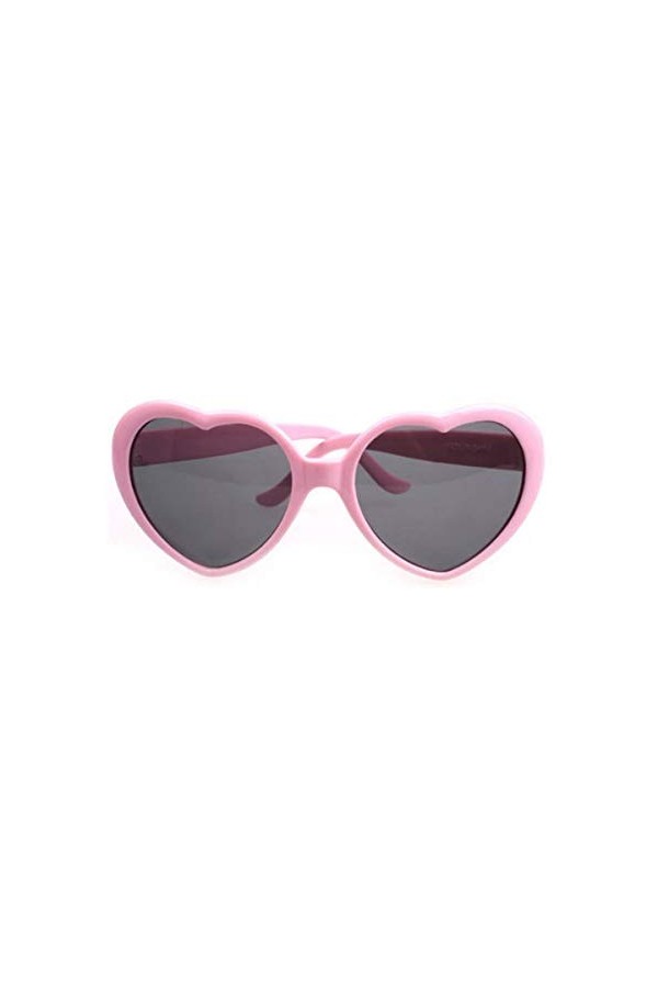Greatangle À la Mode en Forme de Coeur Lunettes de Soleil en Plastique Cadre UV400 Miroir Unisexe Verre de Soleil Beaux Enfan