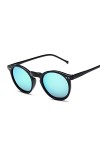 EICCJHRC Lunettes de soleil œil de chat noir rétro pour femmes Lunettes de soleil avec dégradé rond pour femmes Lunettes de s