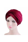 Hinleise Turban en velours pour femme - Bonnet pour cheveux - Écharpe pour chimiothérapie - Doré