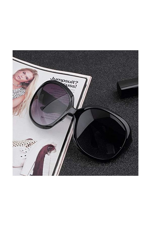 Greatangle Protection UV Femmes Lunettes De Soleil Grand Cadre Lunettes Classiques Grand Ovale avec des Lunettes Cimientées S