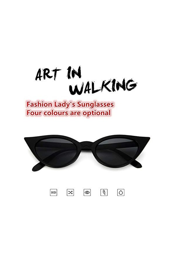 Greatangle Vintage Cat Eye Femmes Lunettes De Soleil Classique Sexy Lunettes De Soleil Dames PC Cadre Résine Lentille Voyage 