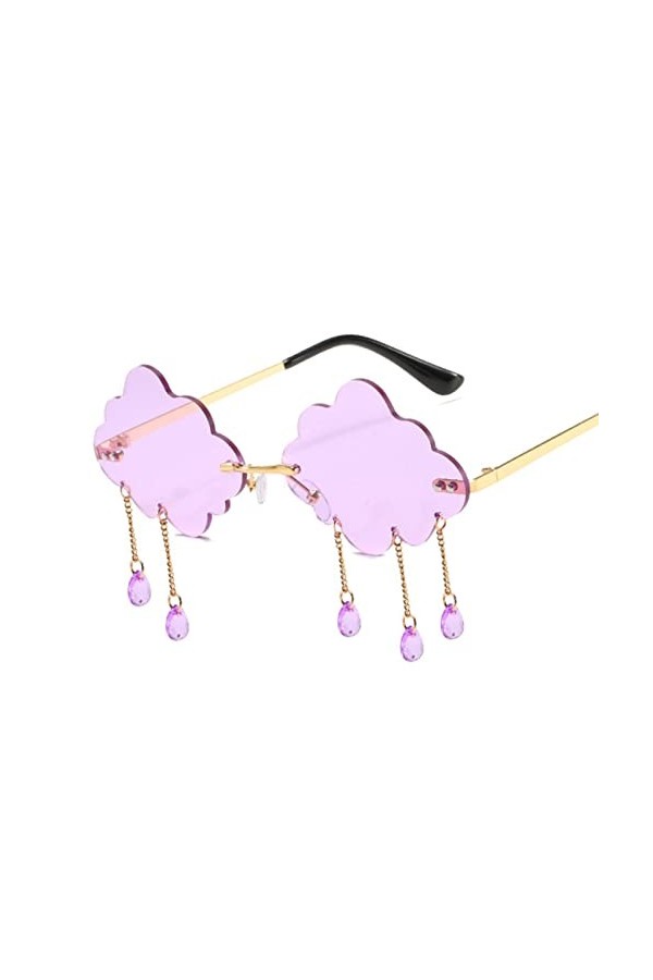 Generic Rétro Gland Nuage Lunettes de Soleil Femmes Mode Lunettes de Soleil sans Monture personnalité des Femmes