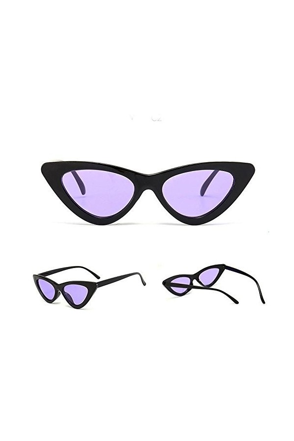HolAngela Femmes Fashion Cat Eye Shades Lunettes de Soleil Lunettes de Couleur Bonbon intégrées Lunettes De Jouet Purple, 1 