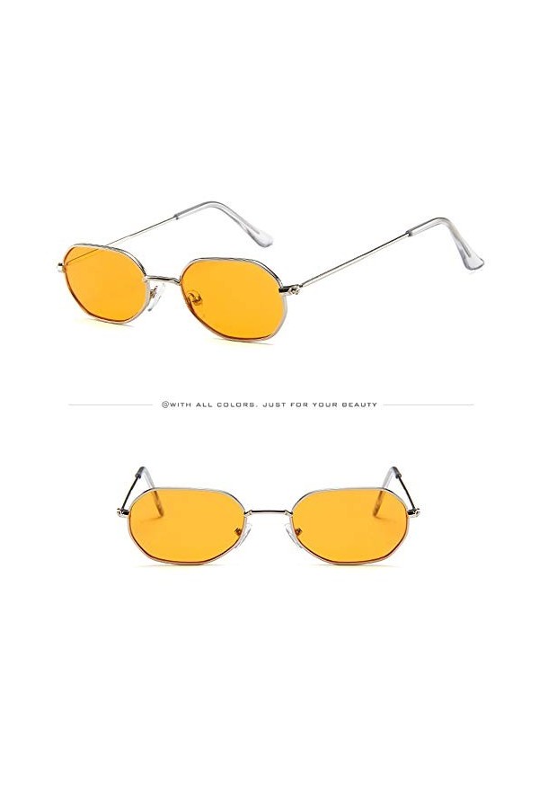 Petit Cadre Lunettes De Soleil Femme Homme,Vintage Retro Lunettes Unisexe Lunettes Retro Bringbring