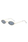 LUKALI Lunettes De Soleil Femme Petit Cadre Ovale Frame RéTro Sexy, Lunettes De Soleil GeléE De Couleur Bonbon Mode Vintage P