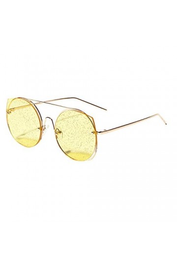 KaloryWee Lunettes De Soleil Polarisé Femme Vintage Rétro Fashion Mode Anti-radiation Circulaire Couleur Cool Protection Tran