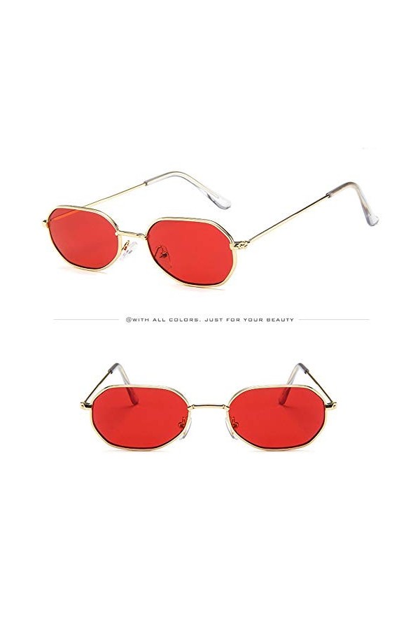 Petit Cadre Lunettes De Soleil Femme Homme,Vintage Retro Lunettes Unisexe Lunettes Retro Bringbring