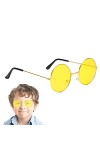 Maseaxi Soleil Rondes | Lunettes Hippie rétro Verres teintés Ronds | Petites Lunettes Hippie Vintage Hipster pour Femmes Cade