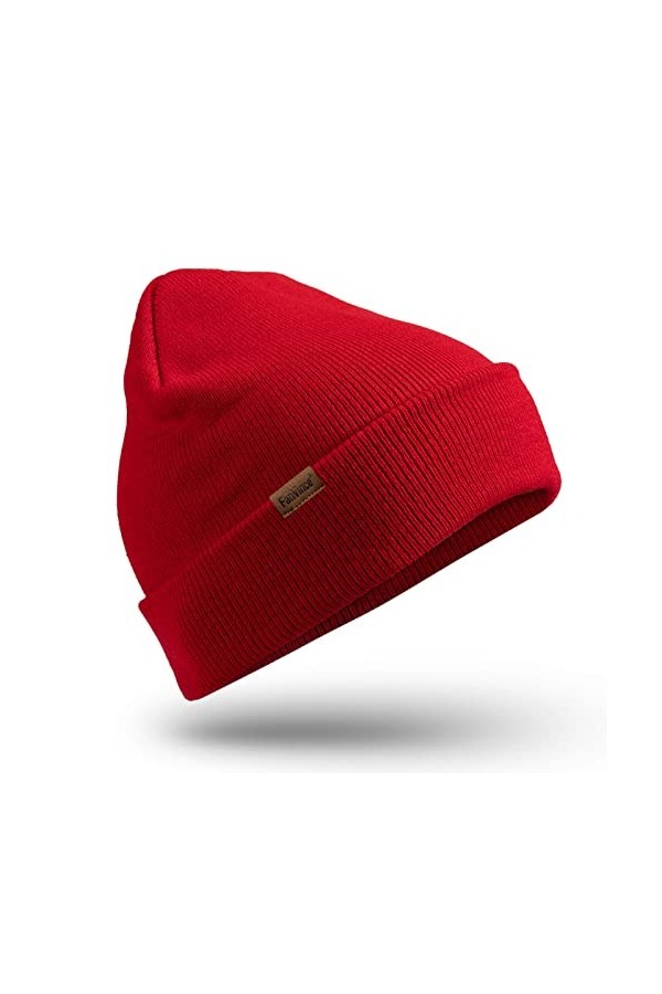 FanVince Mütze Herren Beanie Damen Mützen: Wintermütze Männer Stricken Thermische Geschenke für Frauen Rote