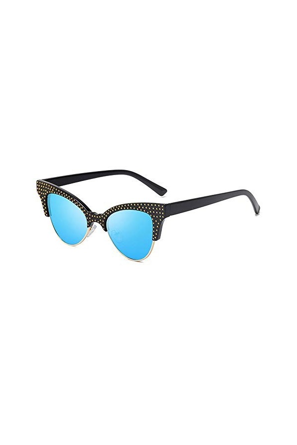 Lunettes de Soleil - Femme - Solike Femme Rétro Lunettes Adultes Chic Aviateur Lunettes Protection UV400 Ronde Cadre en Plast