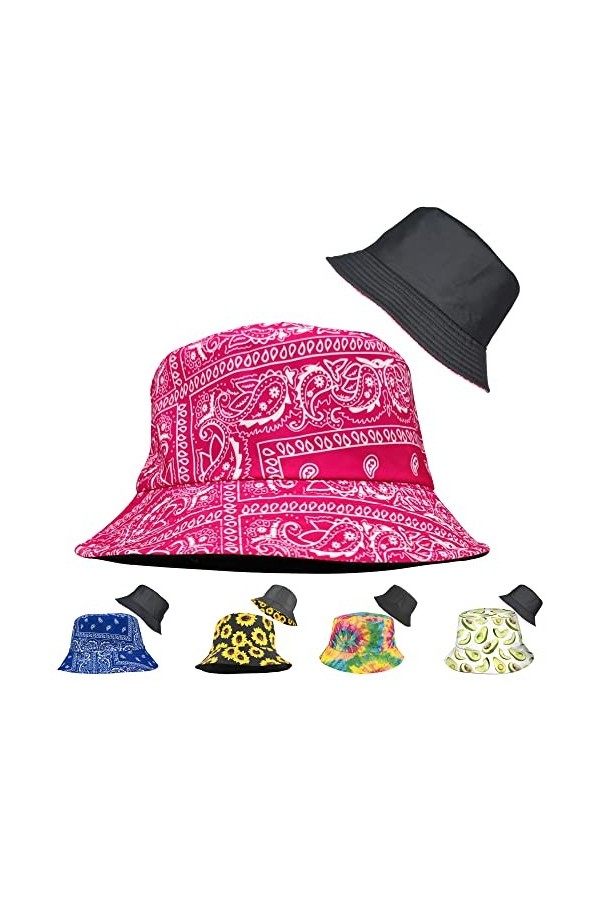 BLUBLU Bonnet dété tendance pour femme avec protection UV - - Taille unique