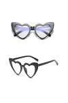 Générique Lunettes de Soleil en Forme de cœur à la Mode rétro pour Femmes Lunettes intégrées Lunettes De Soleil Compatible wi