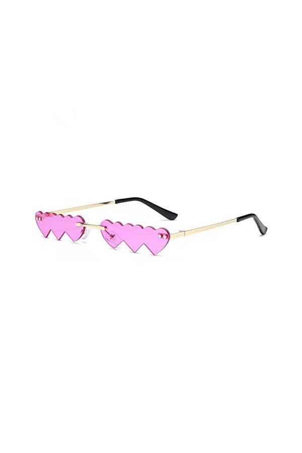 Lunettes de soleil rétro tendance en forme de cœur avec monture flexible pour femme, lunettes de soleil personnalisées pour f
